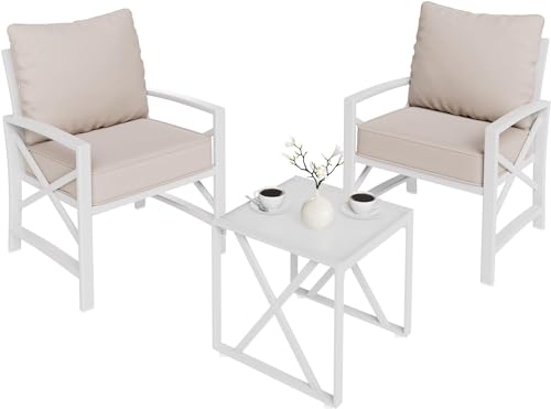 BRYOLE 3-Piece Outdoor Patio Furniture Set for Balconies, Yards, and Decks