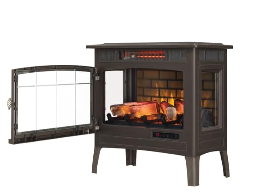 Duraflame Bronze Electric Fireplace Heater with 3D Flame for 1,000 Sq. Ft.