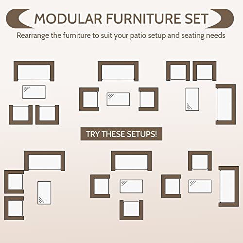 4-Piece Outdoor Patio Furniture Set for Yard and Pool