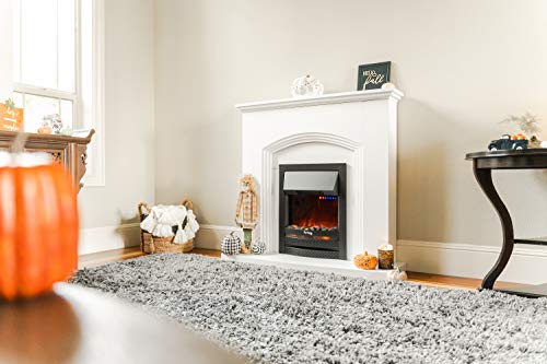 Abbotsford 45-inch Electric Fireplace Stove Grill - White Gloss