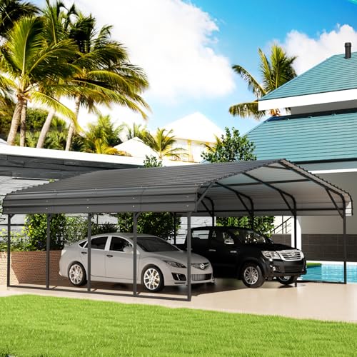 Heavy Duty 20' x 20' Metal Carport for Vehicles