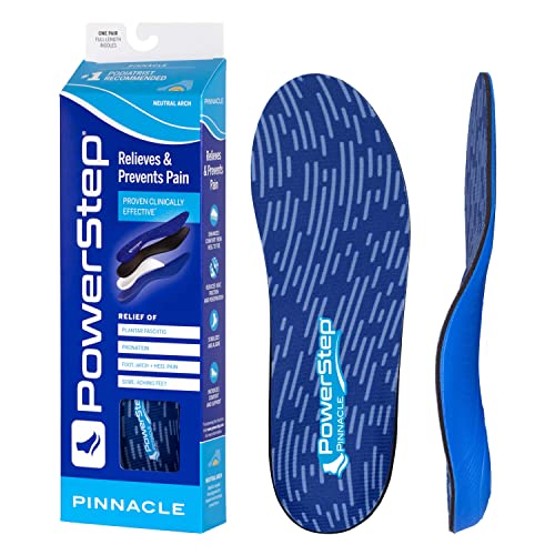 PowerStep Pinnacle Insoles for Plantar Fasciitis (M 6-6.5, W 8-8.5)