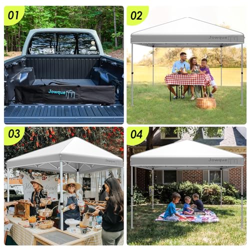 Silver White Outdoor Canopy with Side Wall & Accessories