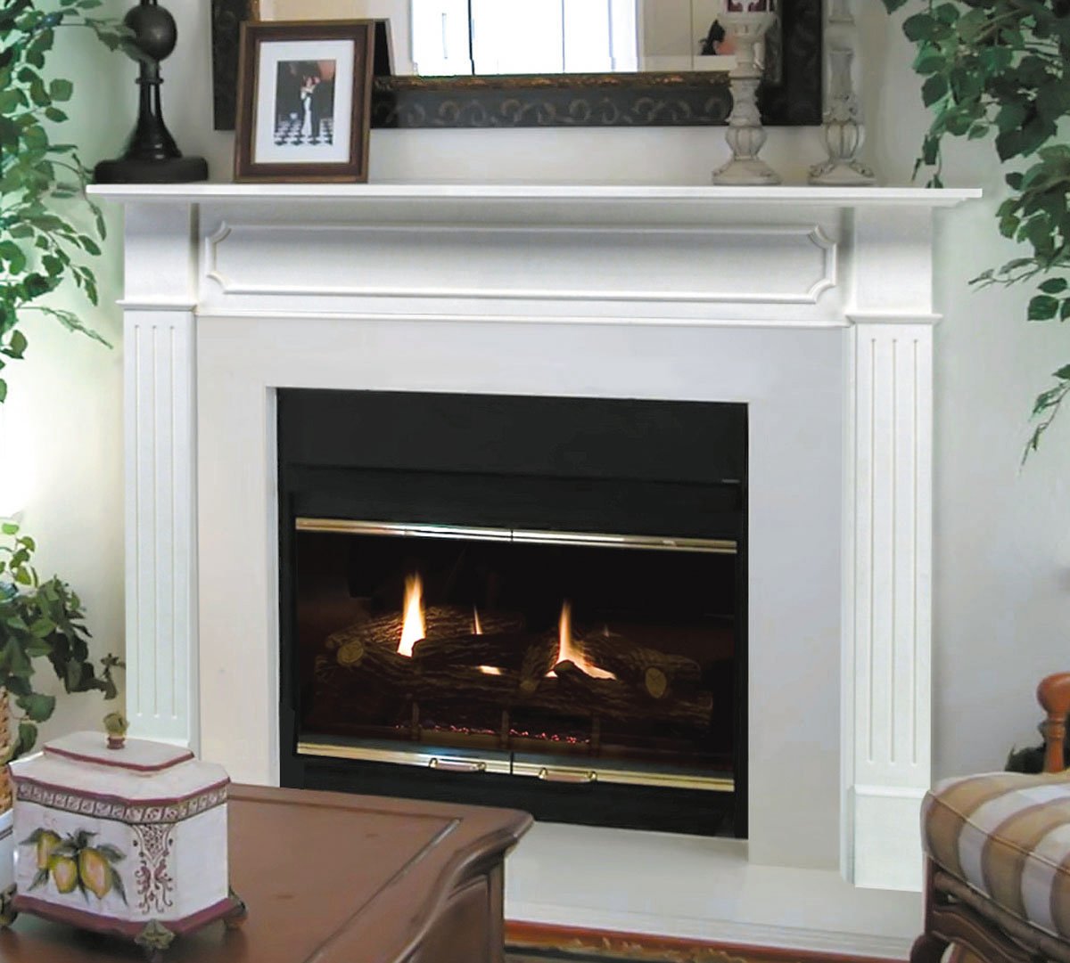 Berkley 48-Inch White Paint Grade Fireplace Mantel